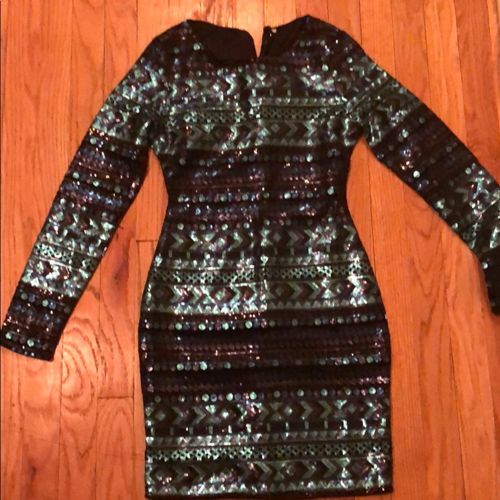 Long sleeve sparkle dress